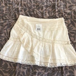 Loveshackfancy mid summer piper skirt ivory size L